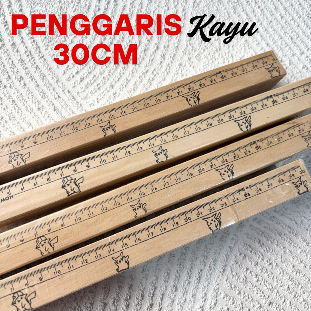 

penggaris 30cm - penggaris kayu - ruller