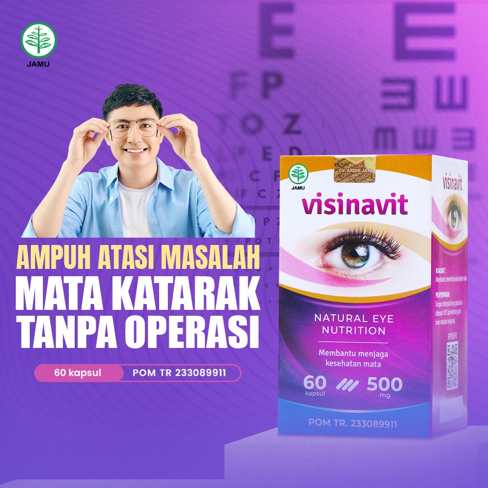Obat Mata Katarak Ampuh Visinavit Vitamin Mata Minus & Katarak Original  Mata Katarak Tanpa Operasi
