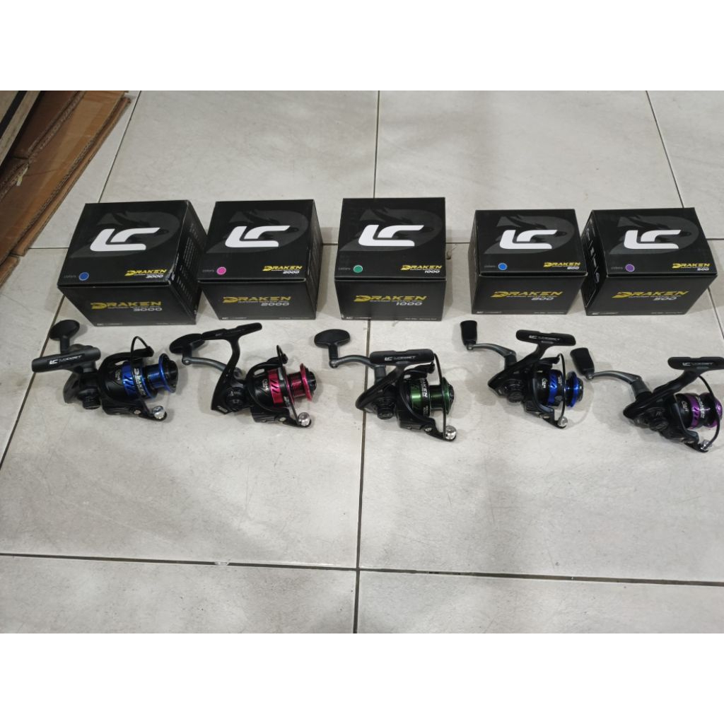 reel locost draken normal handle one way ratio 521 10bb (random warna)