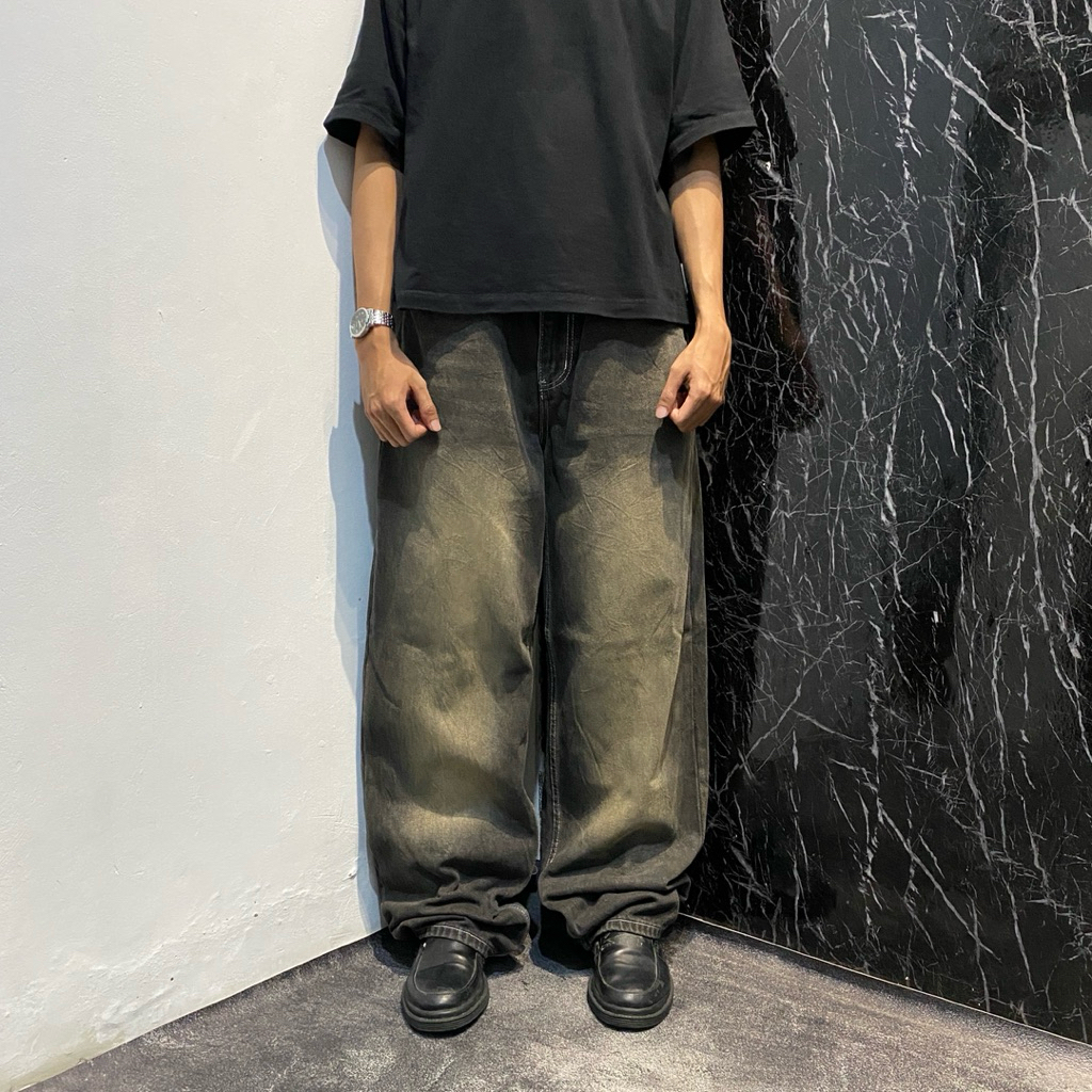 Baggy Jeans Grey Wash Vintage by TRILLION