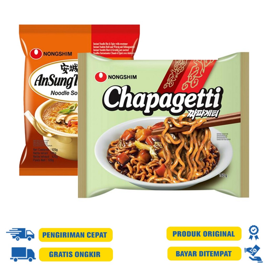 

NONGSHIM SHIN RAMYUN AN SUNG TANGMYUN 125 G.R | CHAPAGETTI 140 G.R