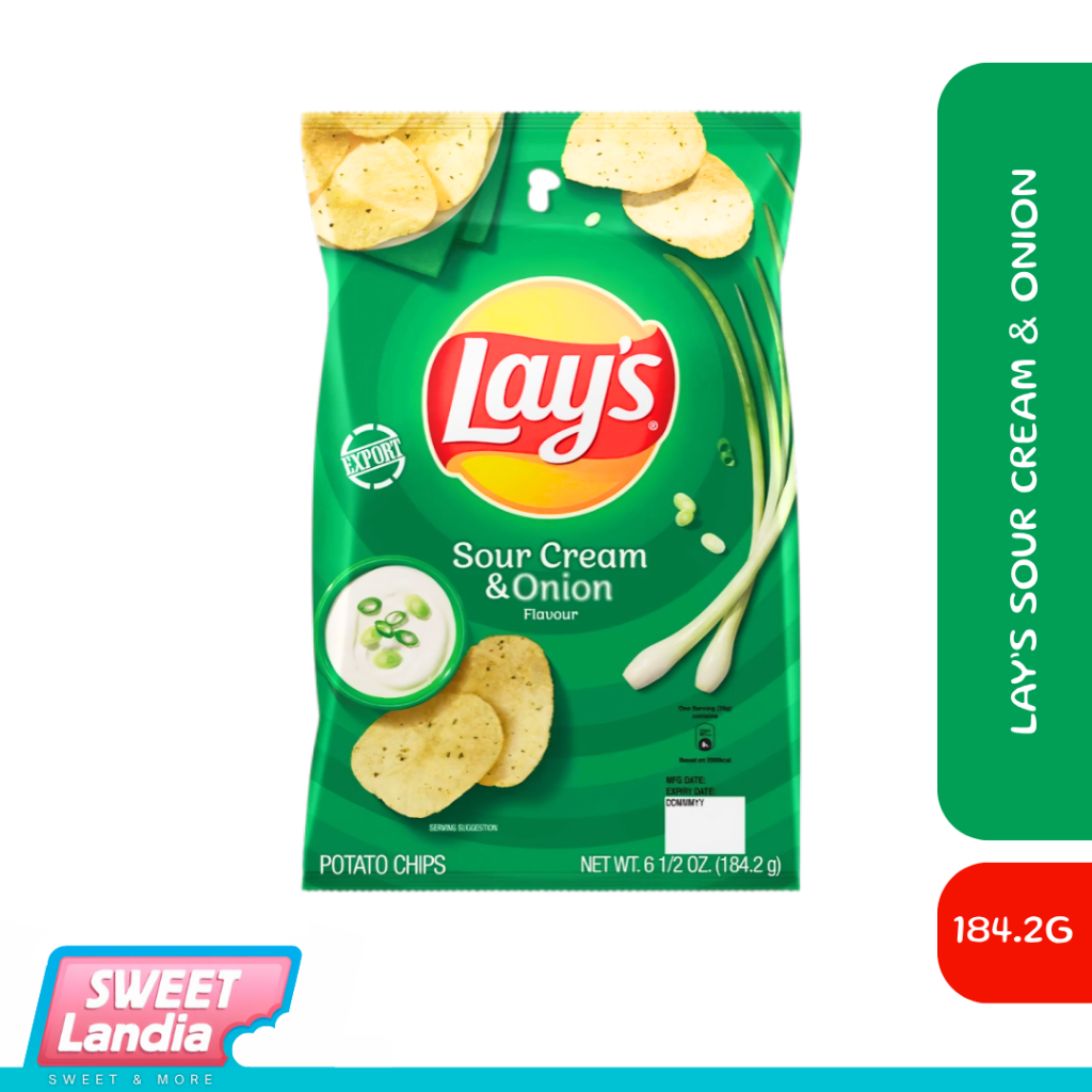 

Lays Sour Cream & Onion Potato Chips 184.2g