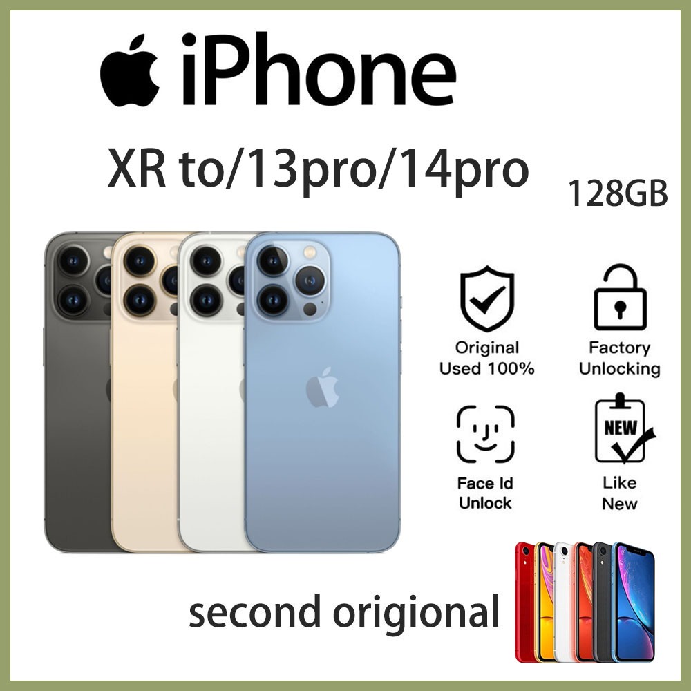 APPLE IPHONE XR to 13 Pro/XR to 14PRO 128GB BERGARANSI INTERNASIOAL MULUS LIKE NEW