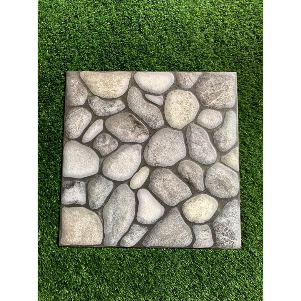 KERAMIK LANTAI 50X50 PORTARA GREY MATT | CARPORT | MULIA TILE