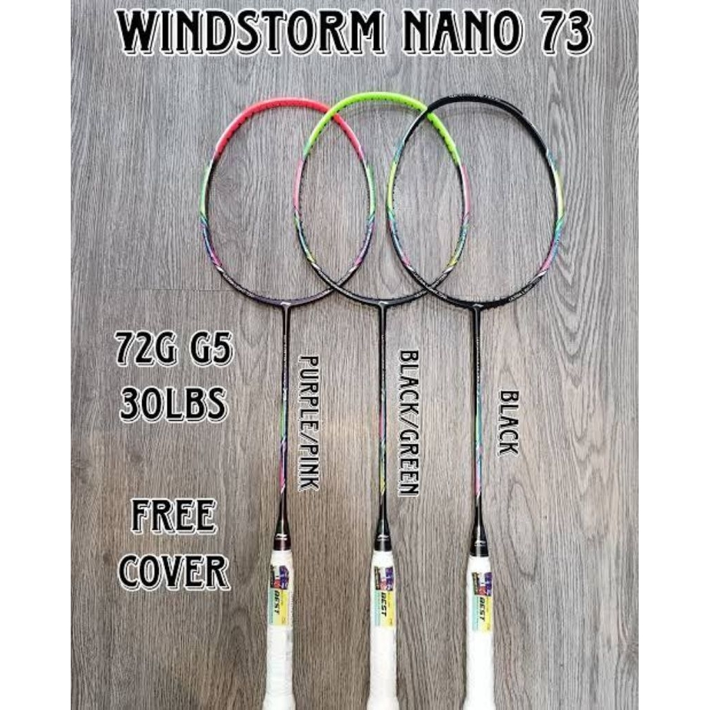 Raket Badminton Windstorm Nano 73/ Raket Bulutangkis Windstorm Nano 73 Li-Ning Original