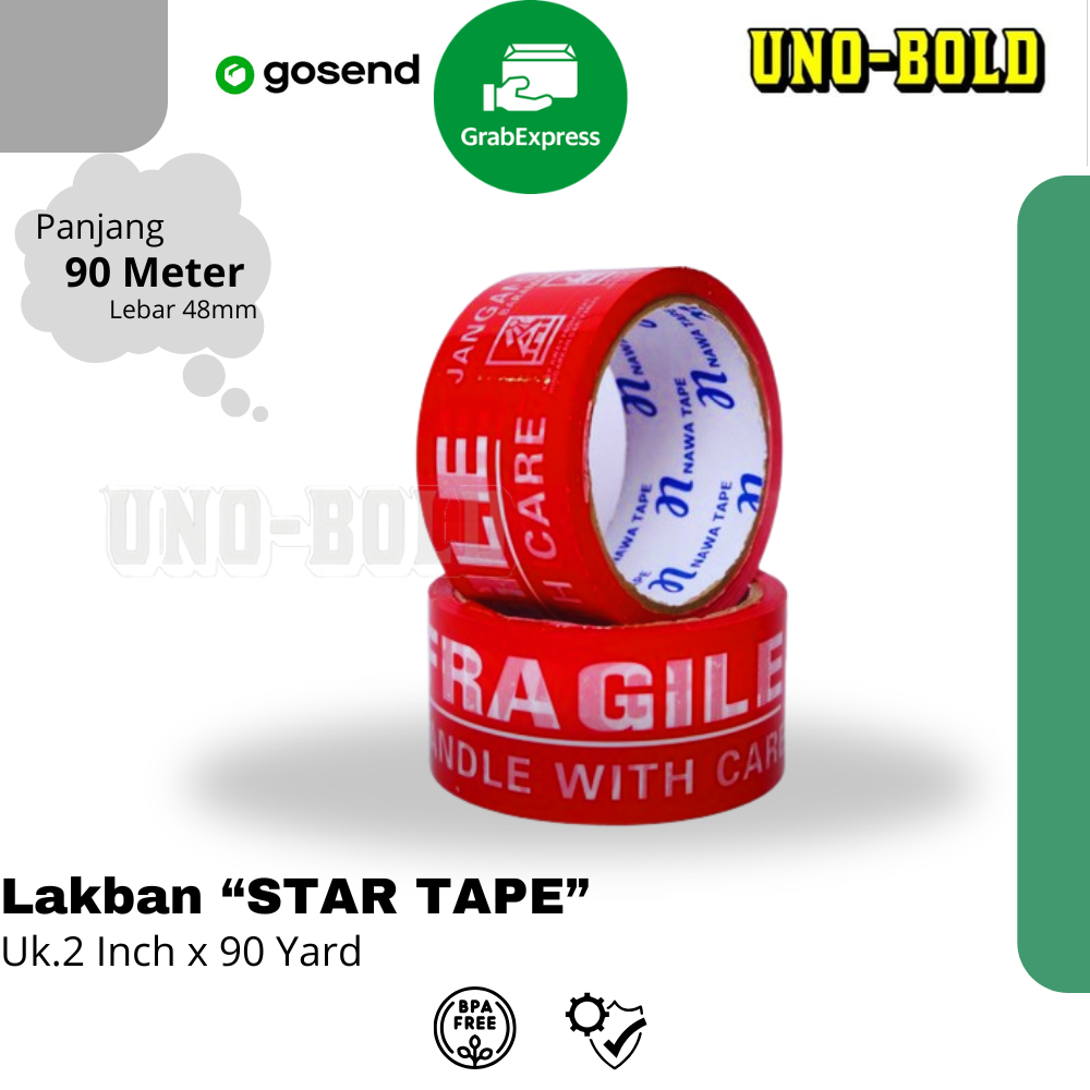 

LAKBAN FRAGILE MERAH 90 YARD X 2 INCH MURAH JANGAN DIBANTING