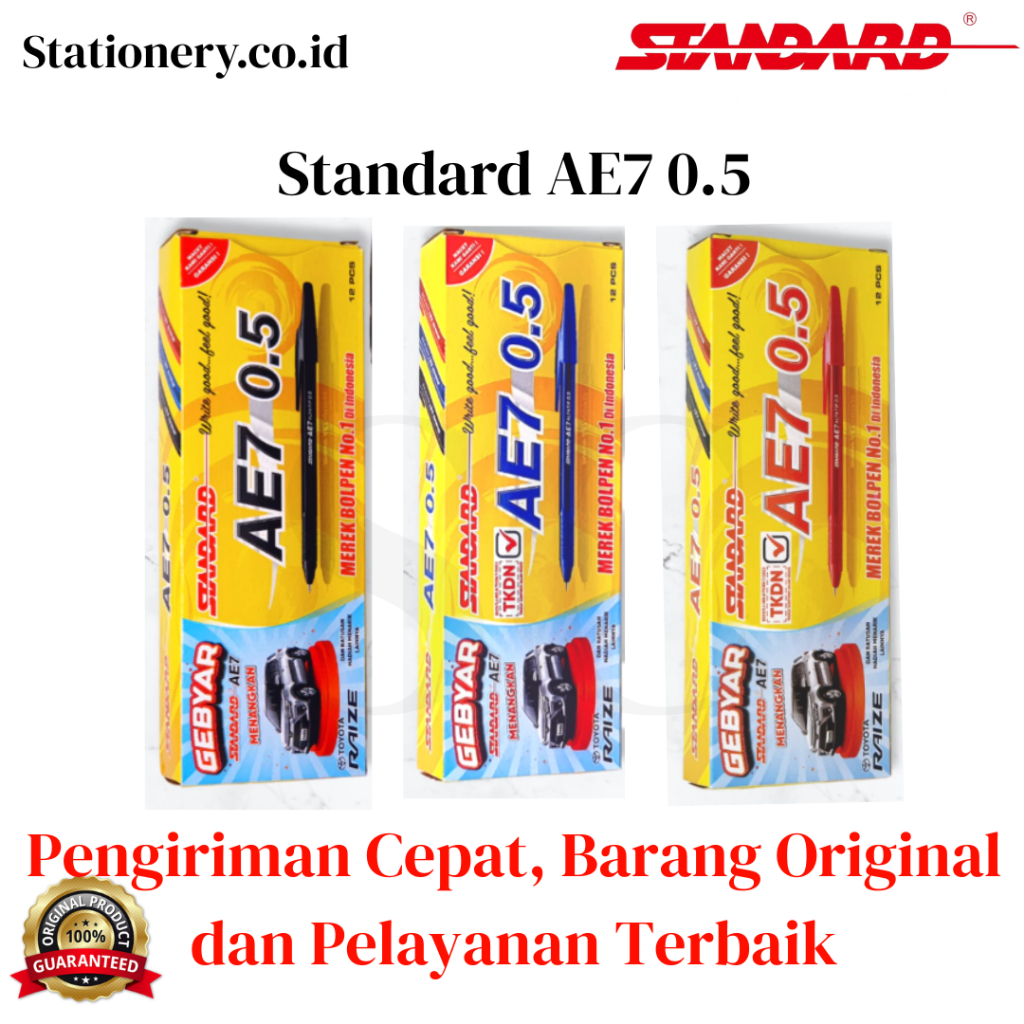 

Pulpen / Ballpoint / Pen Standard AE 7 ( 12 Pcs )