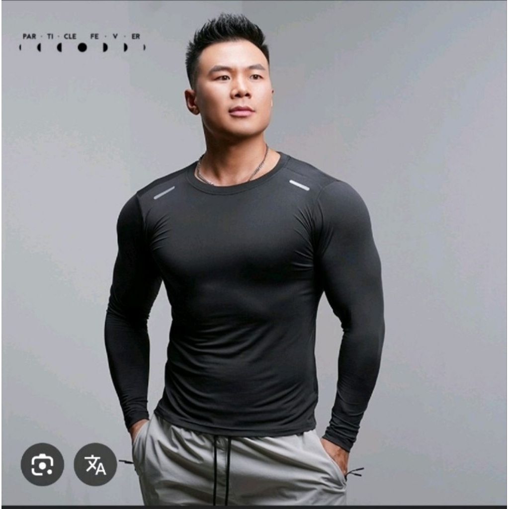 Kaos pria Gym Fitnes Jogging Lari Lengan Panjang