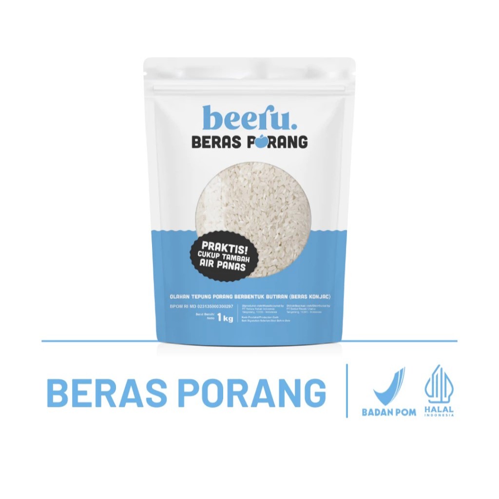 

[ READY STOCK ] Beeru Beras Porang Pouch 1 Kg Shirataki Konjac Rice