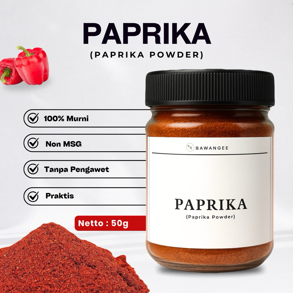 

Paprika Bubuk Bumbu Rempah Asli Organik Murni 50g