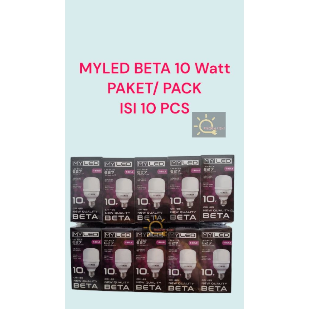 PAKET MYLED BETA 10 Watt / PACK ISI 10 PCS