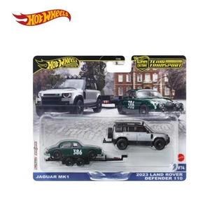 Hot Wheels Team Transport Jaguar MK1 & 2023 Land Rover Defender 110 - Mainan Mobil Balap