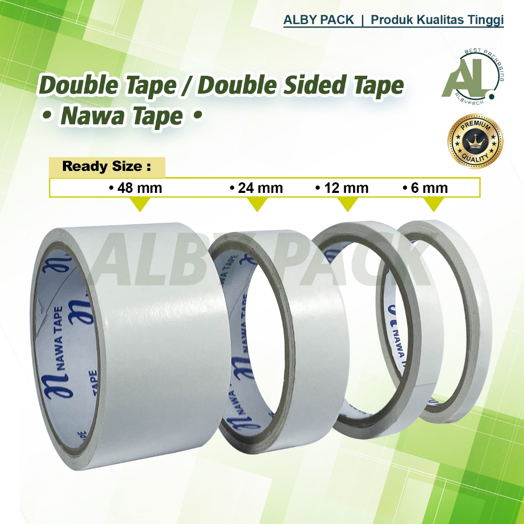 

Double Tape / Dobel Tape / Isolasi Double Tape 12 meter - Nawa