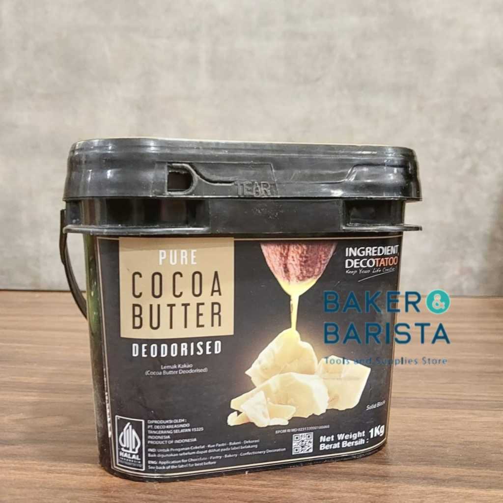 

Decotatoo Pure Cocoa Butter Deodorised 1KG / Pure Lemak Kakao / Cocoa Butter