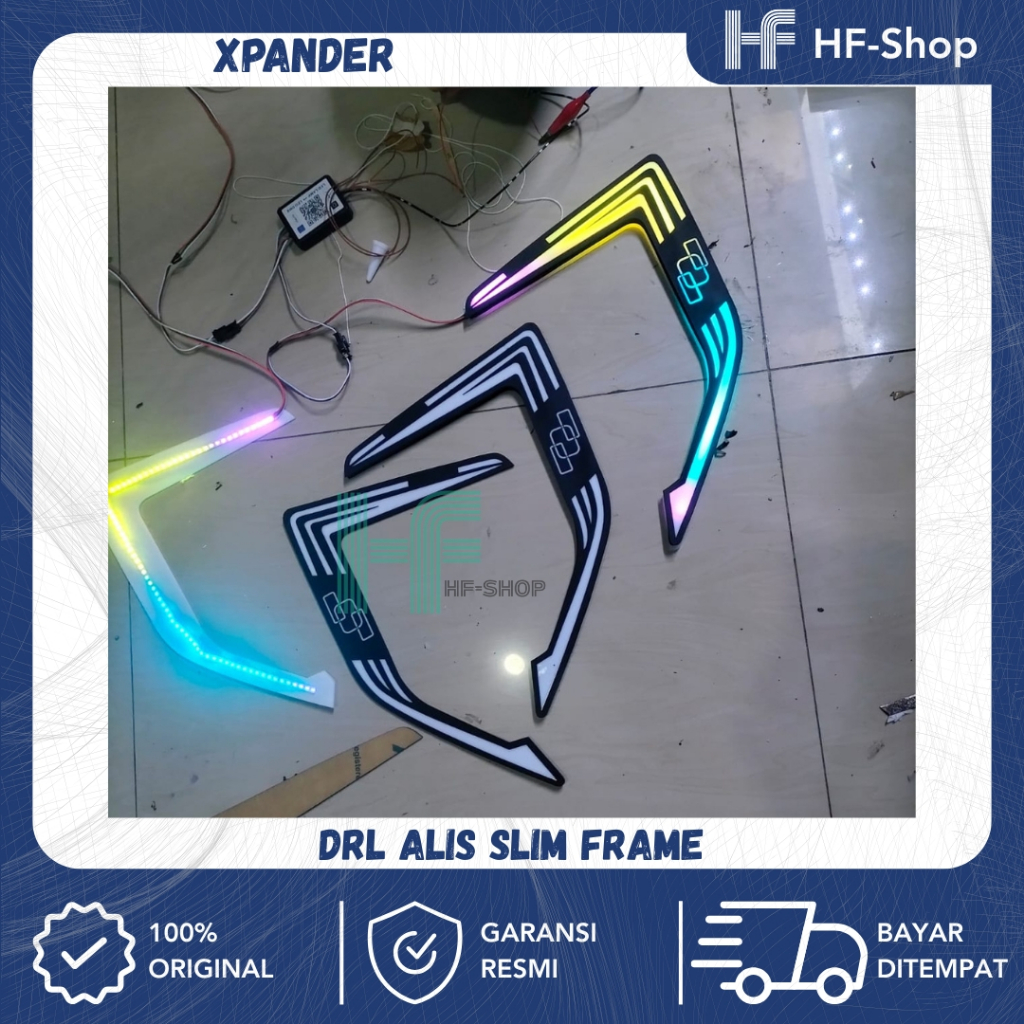 DRL Alis Slim Frame LED Xpander – Lampu Alis Depan Stylish Terang Plug and Play Aksesoris Headlamp M