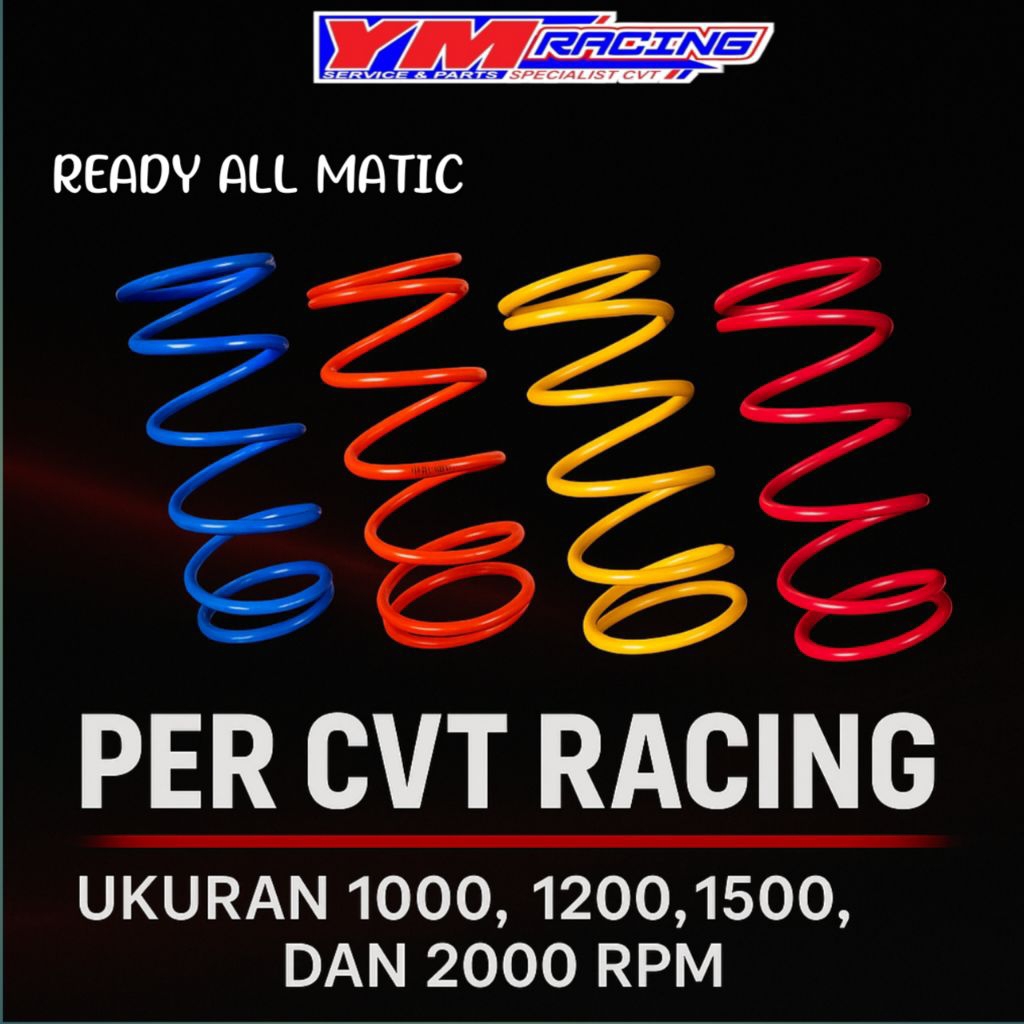 PER CVT YM RACING 1000 RPM / 1500 RPM / 2000 RPM UNTUK SEGALA MOTOR MATIC  ( BEAT VARIO MIO NMAX AER