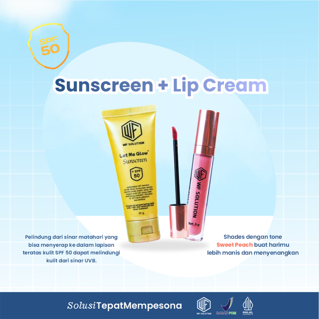 PAKET LIPCREAM + SUNSCREEN BY WF SOLUTION