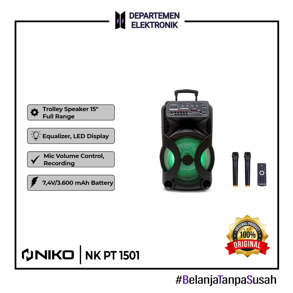 NIKO SPEAKER 15" 1501 TROLLEY SPEAKER