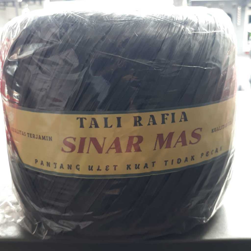 

Rafia warna hitam kemasan 1 kg kuat dan ulet