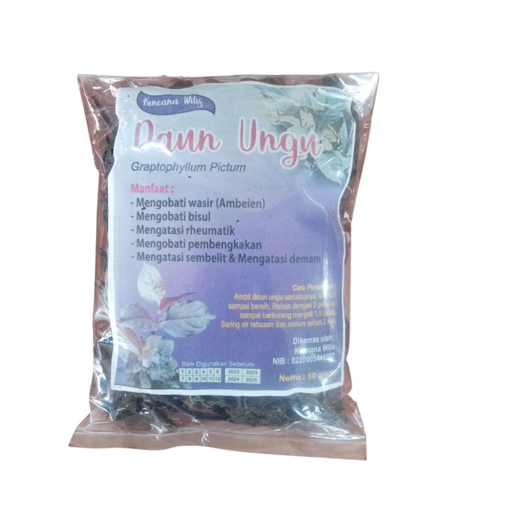 

Daun ungu 50g obat ambeyen herbal