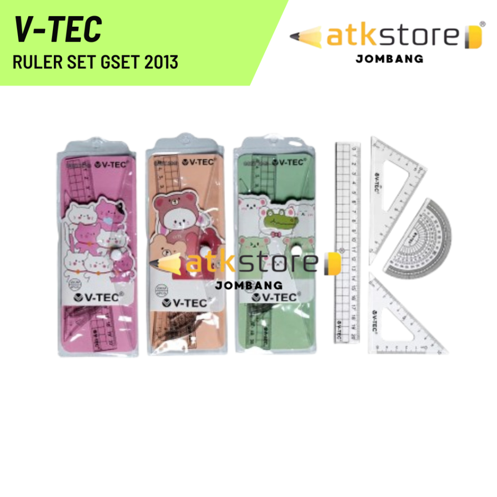 

V-TEC Ruler Set GSET 2013 / Vtec Penggaris Plastik / V-TEC RULER SET GSET 2013