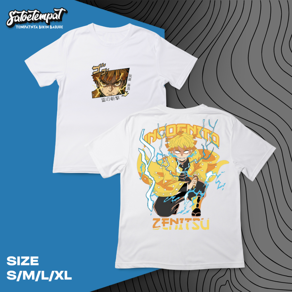 Kaos Tshirt Statue Demon Slayer Agatsuma Zenitsu JianKe Incognito Anime Action Figure