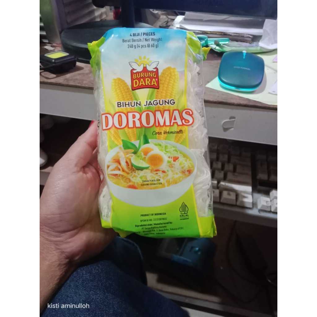 

bihun jagung doromas burung dara 240@4keping