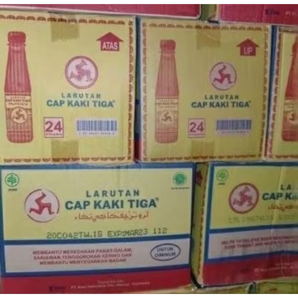 

Larutan Cap Kaki Tiga Botol 200ml/500ml 1 Dus isi 48/24 botol