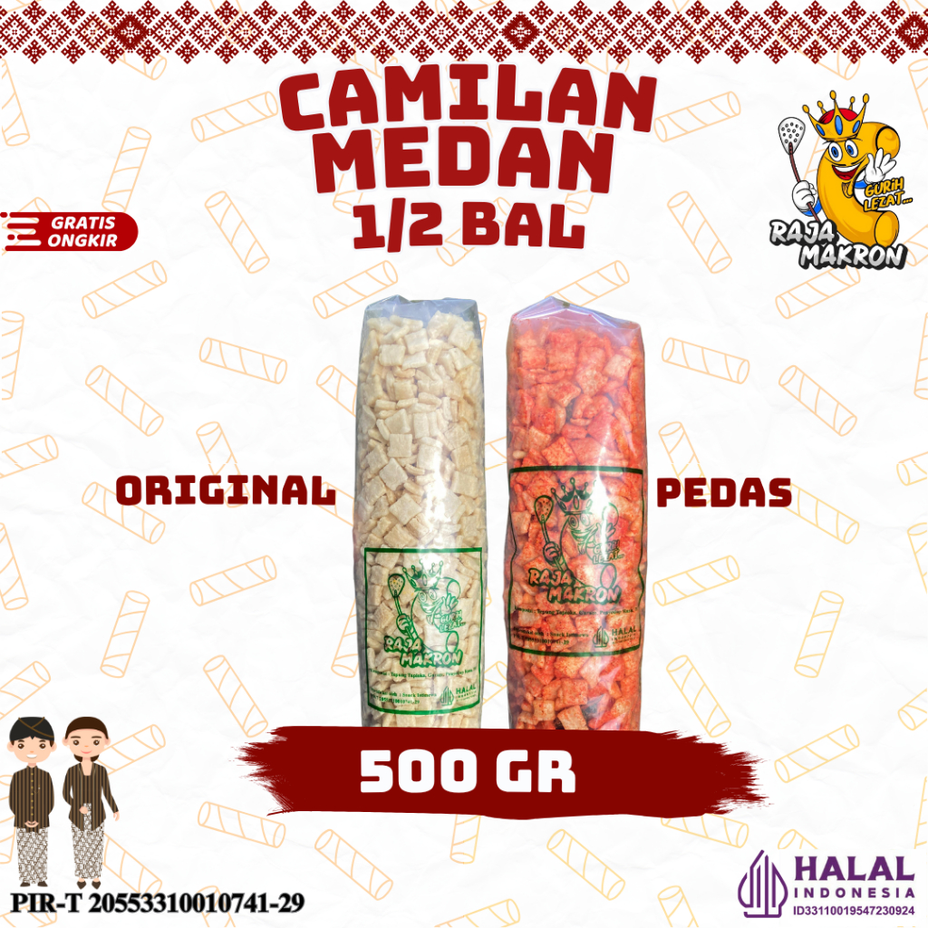 

1/2 BAL KRUPUK TAHU 500GR CAMILAN MEDAN Pedas Daun Jeruk, Original Snack Food Cemilan Kering Makanan