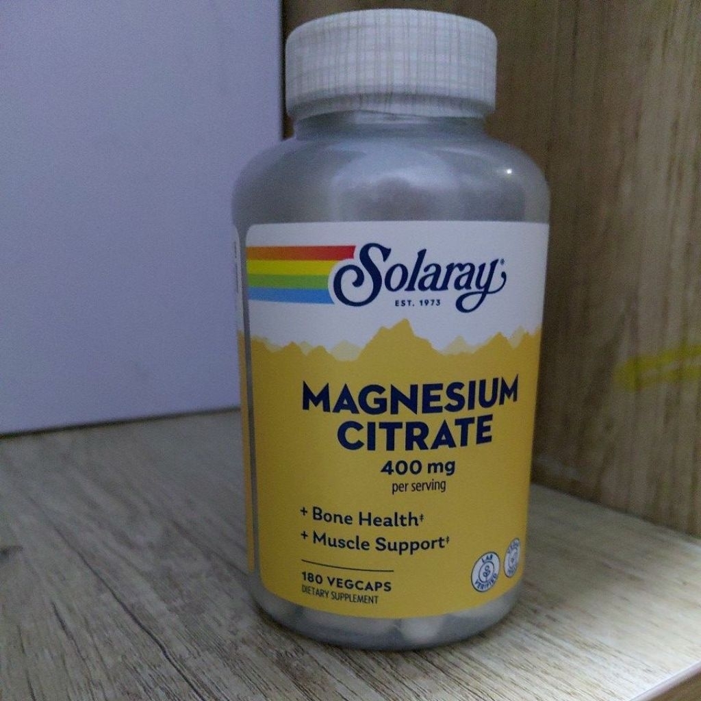 Solaray Magnesium Citrate 180 caps original USA