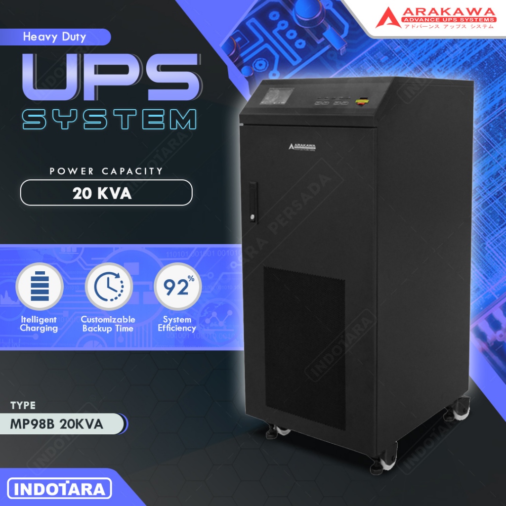 UPS Online 20KVA / Arakawa Online UPS 3 Phase MP98B - 20 Minute Backup With Toore Battery