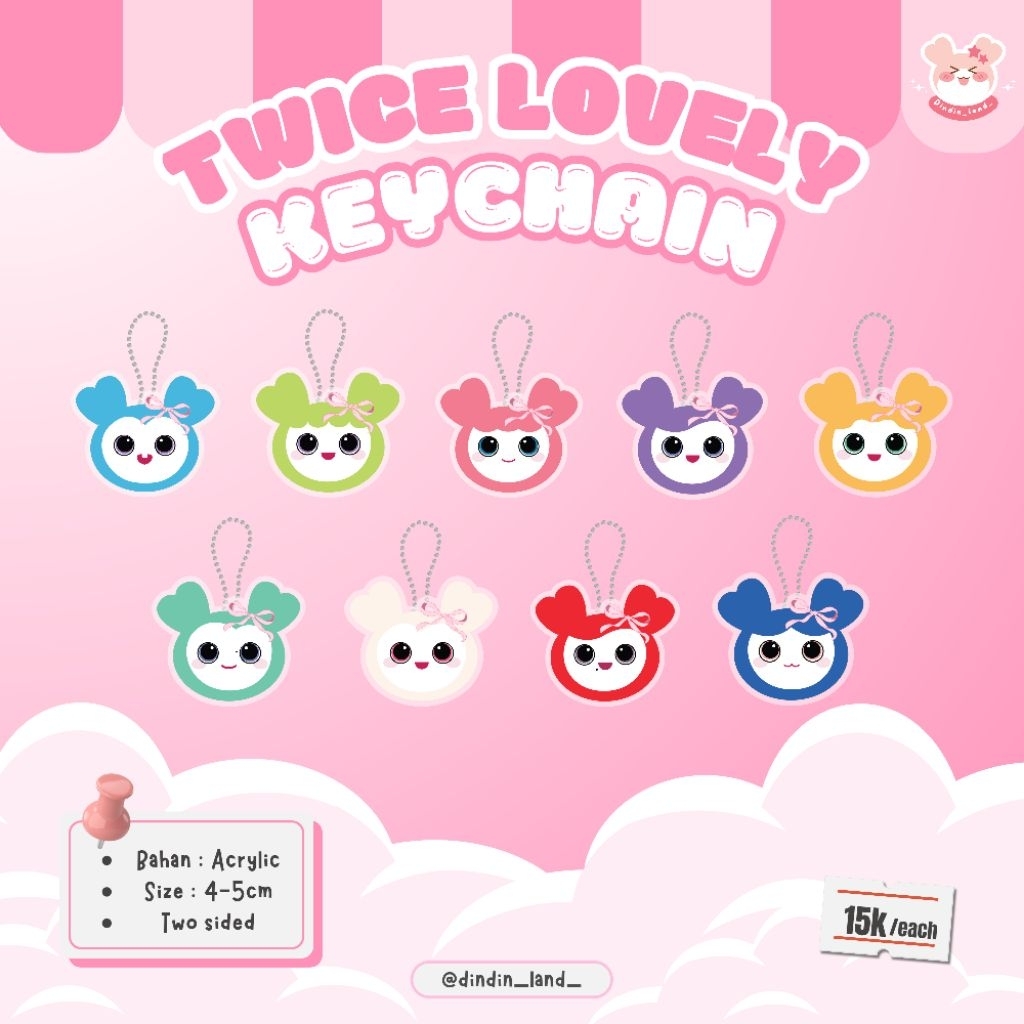 KEYCHAIN ACRYLIC TWICE LABURI / LOVELY