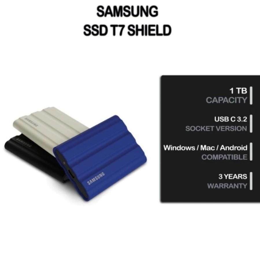 SAMSUNG SSD T7 SHIELD 1TB 2TB PORTABLE SSD EKSTERNAL SSD USB 3.2