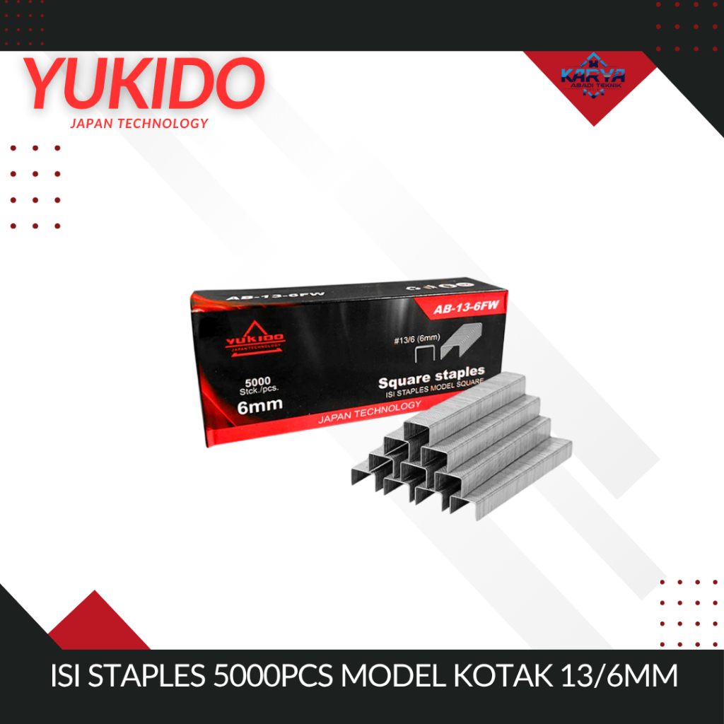 

Yukido Isi Staples Model Kotak 13/6MM 5000pcs