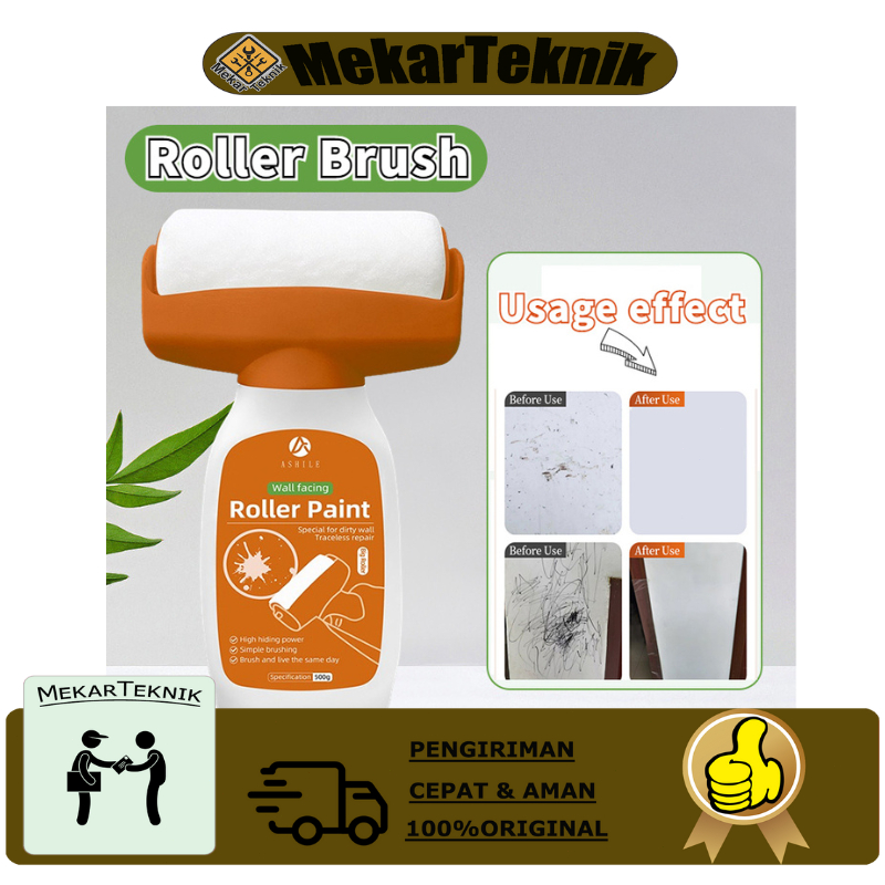 Cat rol cat tembok anti jamur cat lateks putih renovasi perbaikan dekontaminasi cat tembok