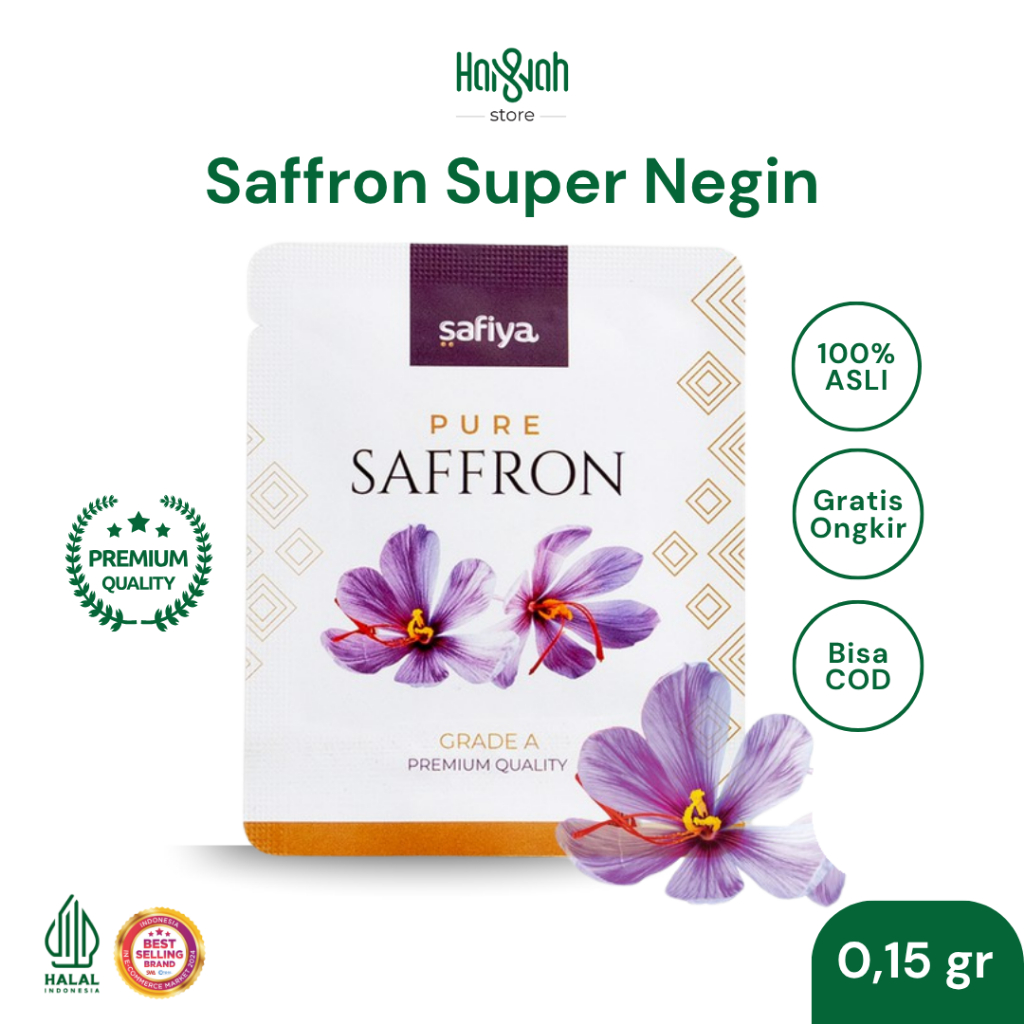 

Saffron Safiya Sachet 0,15 Gram Safron Super Negin Grade A Premium