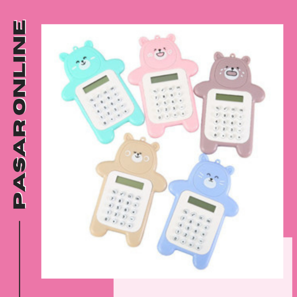 

HL0644 Calculator Mini Portable Motif Bear Kalkulator Portable Mini Beruang Kalkulator Unik Kalkulator 8 Digit Mini Portable Kalkulator Beruang Tombol Karet Y1789