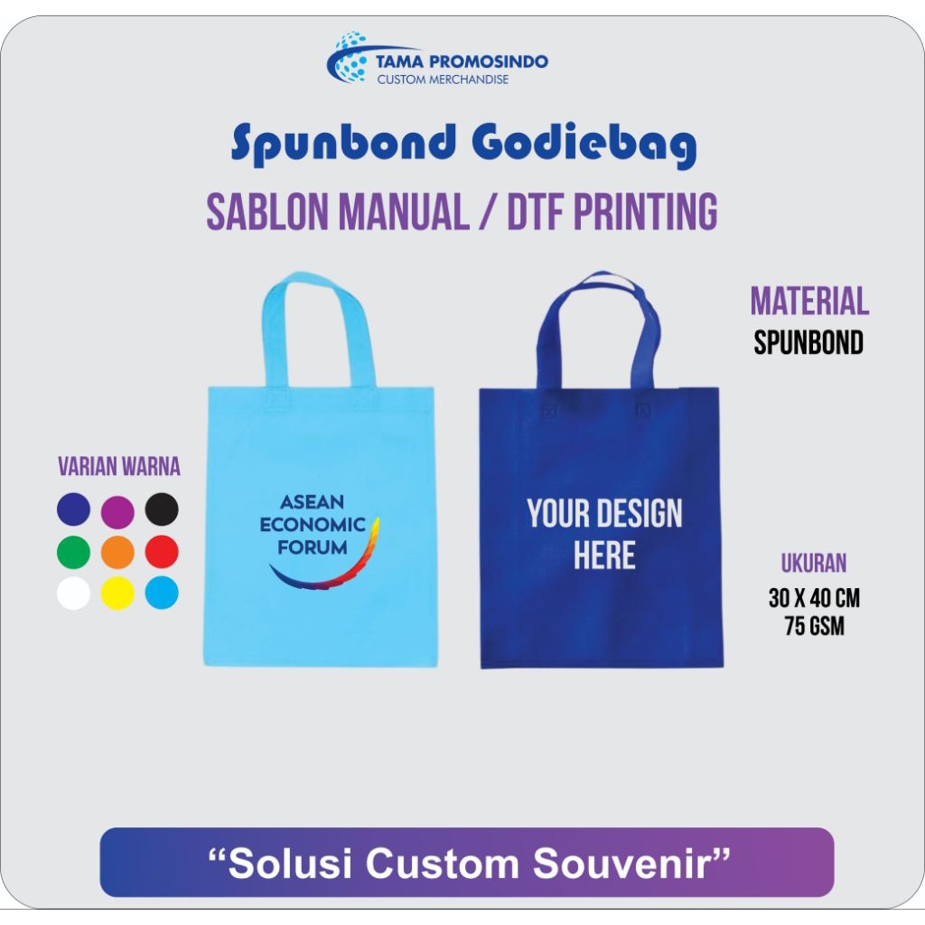 

Godiebag spunbond Custom / Custom godiebag / spunbond custom / custom spunbond / godiebag Custom