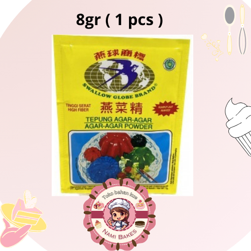 

Swallow Globe Brand per 1 pcs Agar- Agar Pudding Tepung