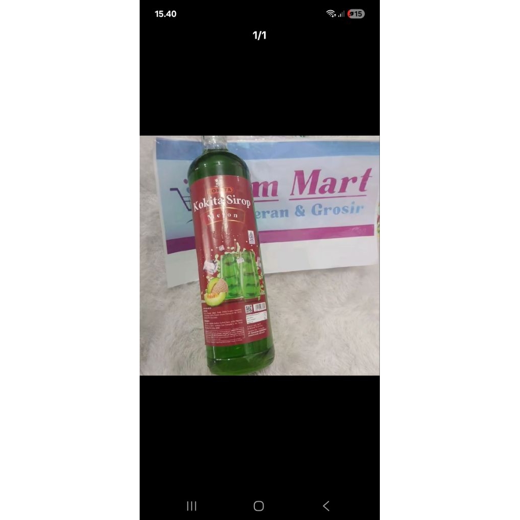 

Kokita sirup botol varian rasa 650ml