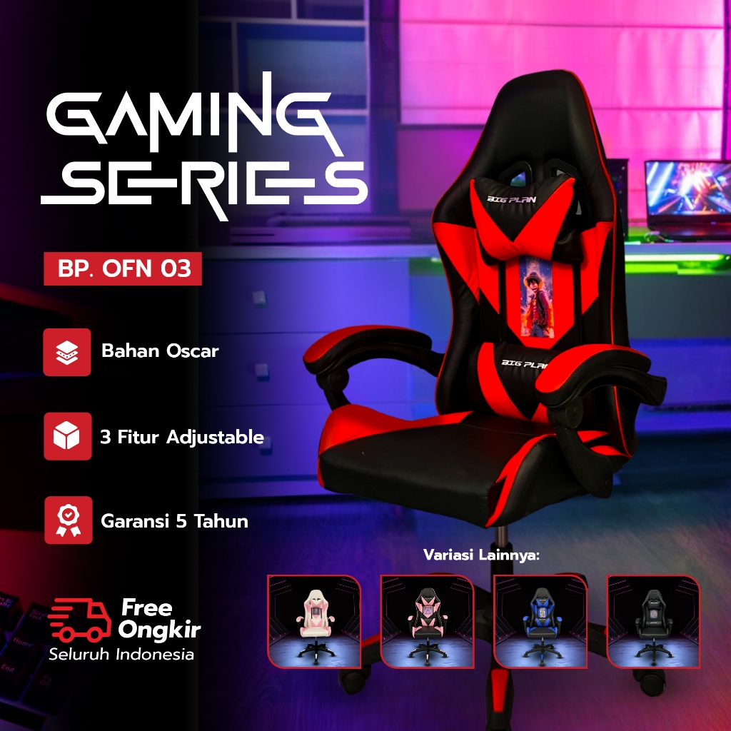 Big Plan Kursi Gaming | Gaming Chair | Gaming Chair Premium Quality | Ergonomic Gaming Chair