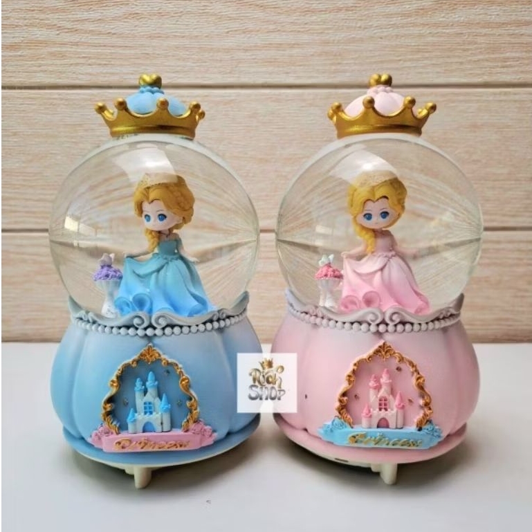 

Donesubego - Kotak Musik Snowball Bola Kaca Kristal Princess Waterball Salju Hadiah Ulang Tahun