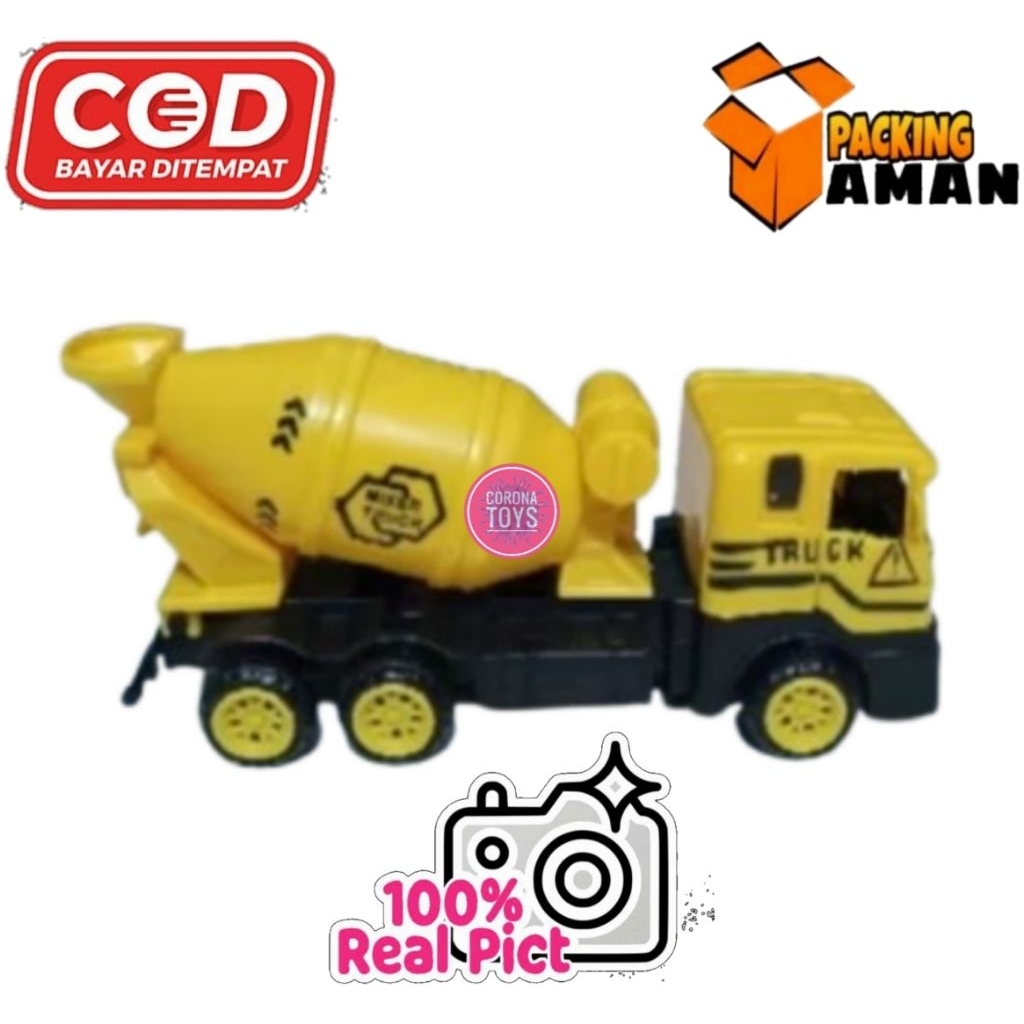 Cod Promo Mt51 Mainan Murah Anak Truk Truck Konstruksi / Mobil Pemadam / Truk Beko