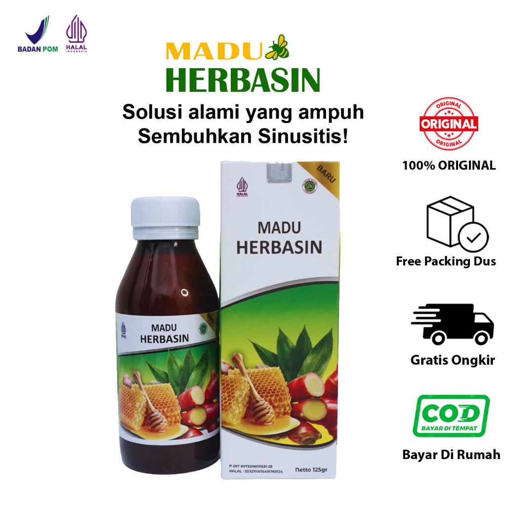 MADU HERBASIN Obat Flu / Pilek Menahun, Obat Sering Bersin, Obat Rhinitis Hidung, Obat Rhinitis Aler