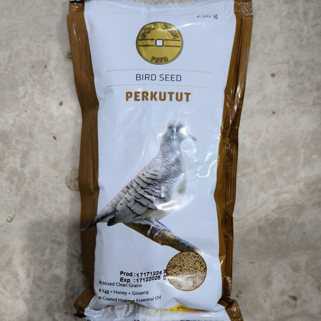 GOLD COIN PERKUTUT 250G BIRD SEED MIX GRAINS BIJI BIJIAN CAMPUR CAMPURAN UNTUK PAKAN MAKANAN BURUNG 