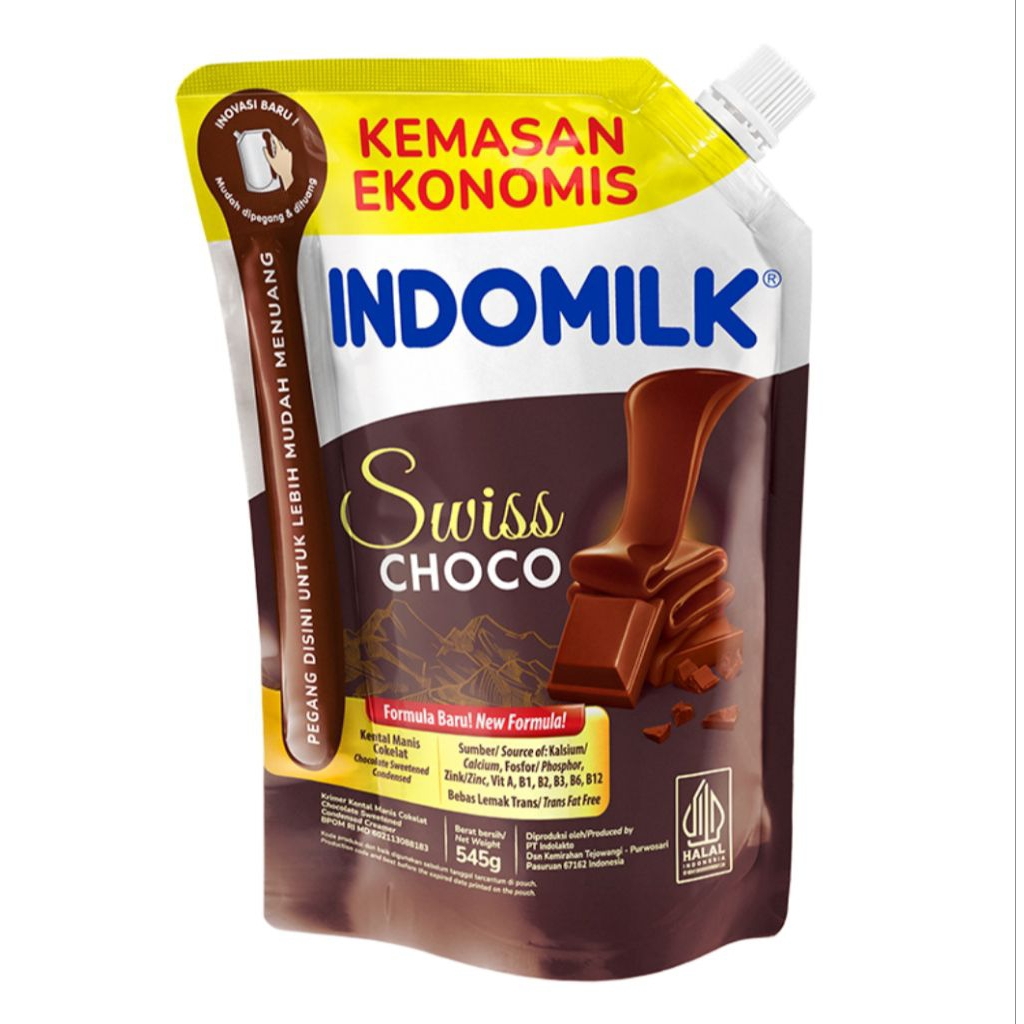 

INDOMILK Krimer Kental Manis Swiss Choco Pouch 545 g