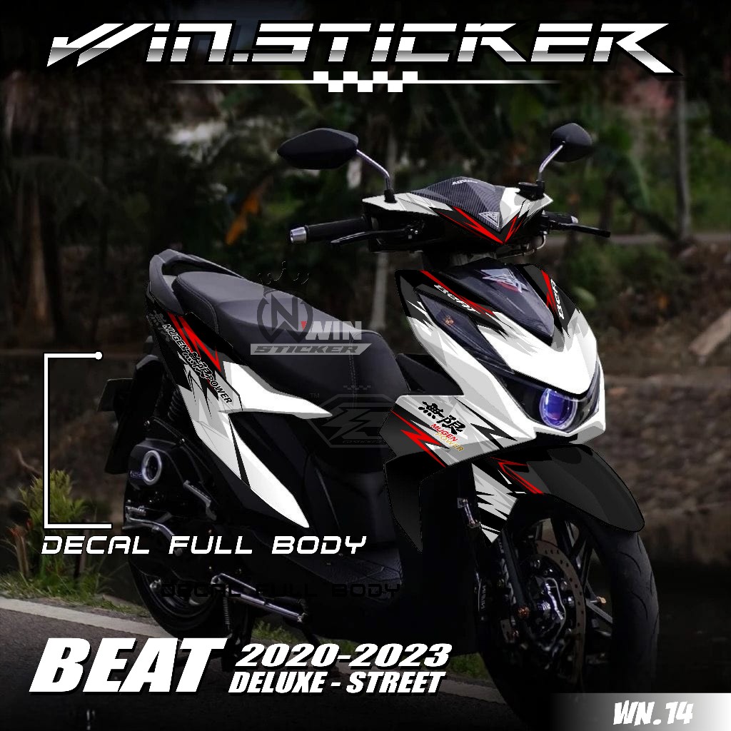 TERBARU Decal Sticker Honda Beat DELUXE STREET 2020 Full body - Stiker Skotlet Modifikasi Variasi Be