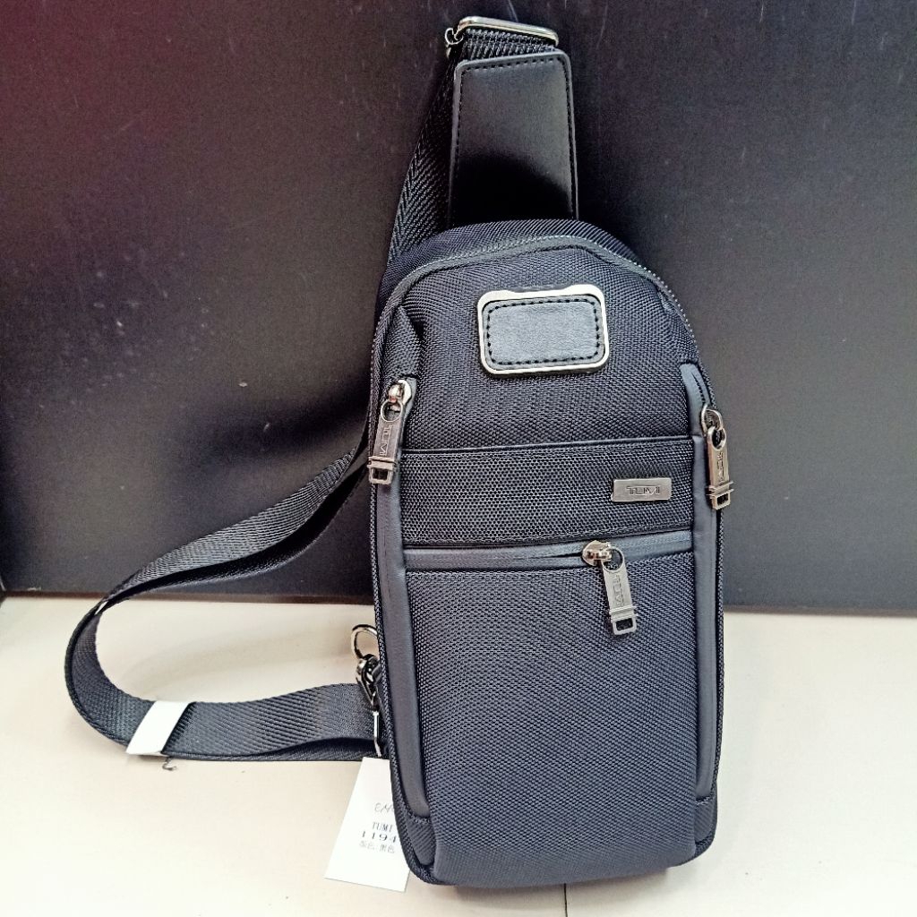 Slingbag nylon black Bodybag tas selempang nylon pria