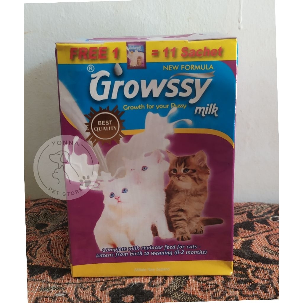 Susu Kucing Growssy 1 Box FREE 1 PCS/Susu Anakan Kucing Kitten/Dewasa Susu Kucing Paling Laris