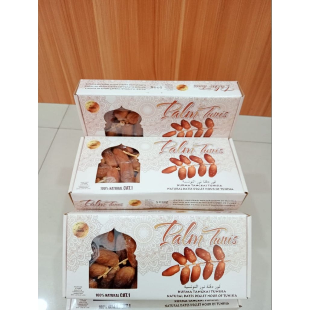 

Kurma Tangkai Palm Tunis Premium 500gram Kemasan Kardus Kurma Tunisia Tangkai Palm Tunis Premium 500gram